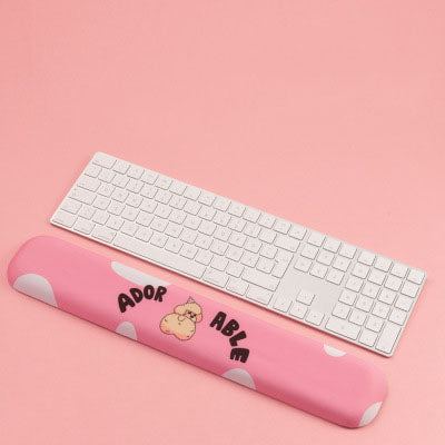 "Chubby Comfort“ Silikon-Tastatur-Handgelenkauflage und Mauspad-Set – süße Haustiere