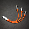 "Full-equipped Chubby" 6-in-1 240W Fast Charging Spring Cable - Orange (3-in-1)