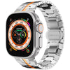Stainless Steel Band with Butterfly Clasp for Apple Watch - Silver Orange