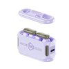 "See through me" Bluetooth 5.3 Magnetic Emergency MobilePower Earphones - Purple