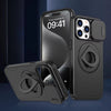 Shockproof Protective Case With Invisible Bracket - Black