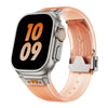 "Sleek Luxury" Transparent Streamlined Silicone Band For Apple Watch - Orange