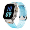 "Sleek Luxury" Transparent Streamlined Silicone Band For Apple Watch - Blue