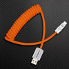 "Soft Chubby" 240W Spring Silicone Fast Charge Cable - Orange