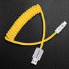 "Soft Chubby" 240W Spring Silicone Fast Charge Cable - Yellow