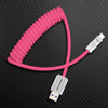 "Soft Chubby" 240W Spring Silicone Fast Charge Cable - Pink