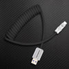 "Soft Chubby" 240W Spring Silicone Fast Charge Cable - Black