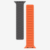 "Sports Band" Dual-color Magnetic Silicone Band for Apple Watch - Grey + Orange