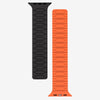 "Sports Band" Dual-color Magnetic Silicone Band for Apple Watch - Black + Orange