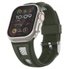"Sports Band" Grid Hollow Silicone Band For Apple Watch - Dark Green