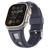 "Sports Band" Grid Hollow Silicone Band For Apple Watch - Grey