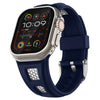 "Sports Band" Grid Hollow Silicone Band For Apple Watch - Navy Blue