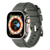 "Gym-Ready" Sport Striped Waterproof Silicone Band For Apple Watch - Dark Green