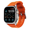 "Gym-Ready" Sport Striped Waterproof Silicone Band For Apple Watch - Orange