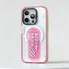 Summer Transparent Magnetic Self-Standing Phone Case - Pink