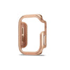 TPU Zinc Alloy Metal Frame All-Inclusive Protective Case For Apple Watch - Rose Gold