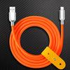 "Thin Chubby" 240W Charging Cable With Mirrored Connector - Orange