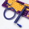 "Chubby" USB To Type C Spring Keyboard Cable - Rainbow Dark Blue