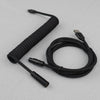 "Chubby" USB To Type C Spring Keyboard Cable - Blcak