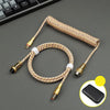 "Chubby" USB To Type C Spring Keyboard Cable - Yellow