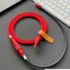 Vibrant Colours Keyboard Cable & Charging Cable - Red+Black