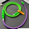 Vibrant Colours Keyboard Cable & Charging Cable - Green+Purple