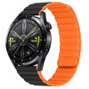 "Vibrant Sport" Colour Block Silicone Band For Samsung/Garmin/Others - Black & Orange