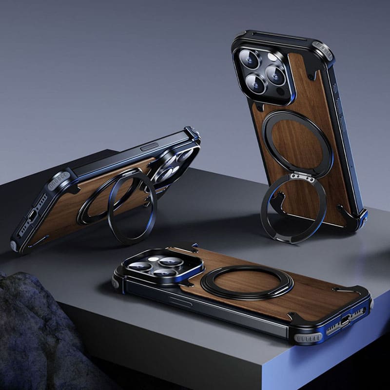 Walnut Magnetic Bezel-less Solid Wood Phone Case