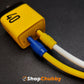 "Color Block Chubby"  Power Bank Friendly Cable
