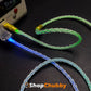 "Neon Chubby" RGB Illuminated Silver-Plated Fast Charging CarPlay Cable