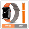"Magnetic Breathable Band" Two-color Silicone Band For Apple Watch - Gray+Orange