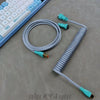 "Chubby" USB To Type C Spring Keyboard Cable - Silver Grey