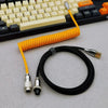 "Chubby" USB To Type C Spring Keyboard Cable - Orange + Black