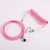 "Chubby" USB To Type C Spring Keyboard Cable - Pink