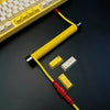 "Chubby" USB To Type C Spring Keyboard Cable - Yellow + Black Weighted Bar