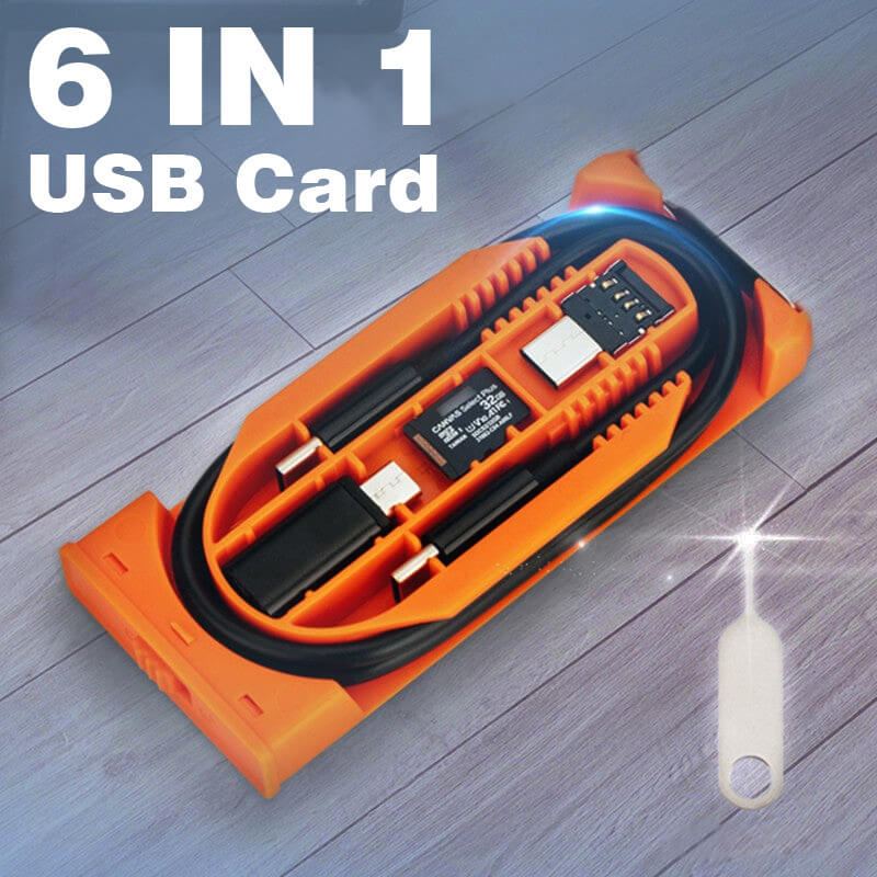 「Cyber」6-in-1 USB カード アダプター キット セット、すべてのデバイスに対応