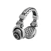„Cyber ​​Chic“ Street Headphones-Ring aus Sterlingsilber für Herren und Damen - Silber
