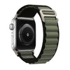 "Braided Multi-Color Band" Double Layer Band For Apple Watch - Green & Black