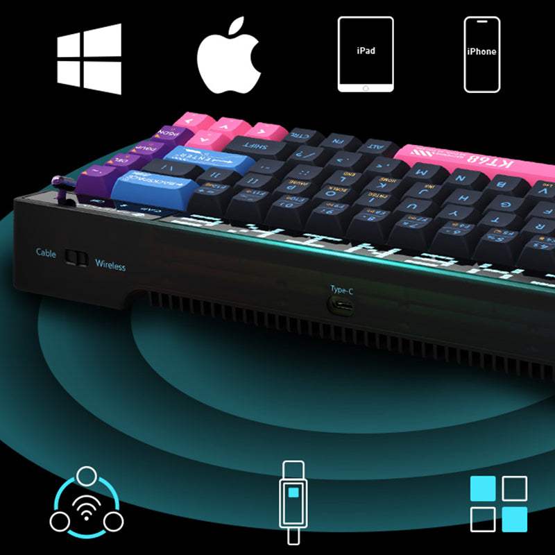 キーボード KT68 Smart Screen MECHANICAL KEYBOARD Machenike KT68 Pro Keyboard with LED Smart Screen Review