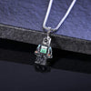 "Cyber Chic" Gear Electron Robot Necklace - Black