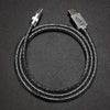 "Chubby" Handmade Leather Braided Cable - Black