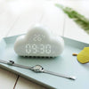 "Chubby" LED Digital Alarm Clock With Time And Temperature - White