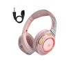 "Cyber" Gaming Headphones With Graffiti - Pink