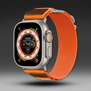 "Outdoor Band" Alpine Nylon Sport Band with Leather for Apple Watch