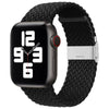 "Simple Band" Solid Color Woven Band For Apple Watch - Black