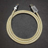 "Chubby" Handmade Leather Braided Cable - Gold