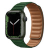 "Magnetic Band" Leather Band For Apple Watch - Green & Brown
