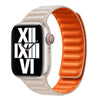 "Magnetic Band" Leather Band For Apple Watch - White & Orange