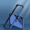 Coole Nude Sense Anti-Fall-iPhone-Hülle – Silikon mit Metallrahmen - Blau