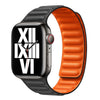 "Magnetic Band" Leather Band For Apple Watch - Black & Orange